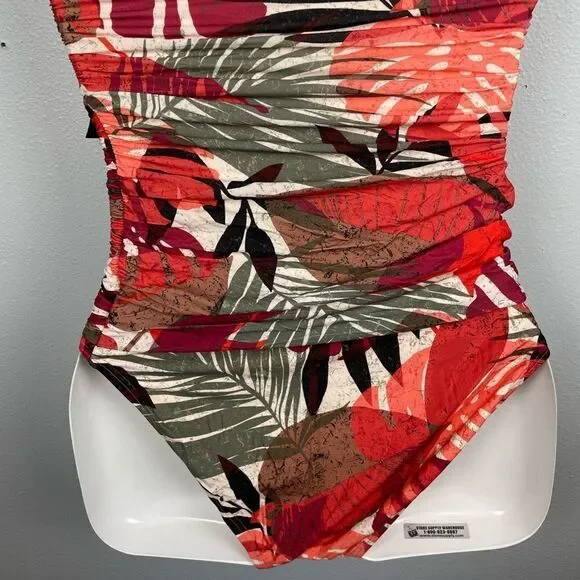 NWT Carmen Marc Valvo One Piece Swim Suit Size 8